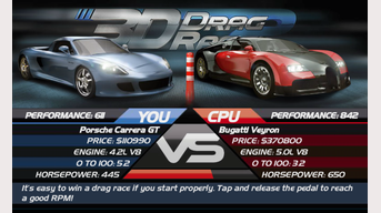 course de Drag 3D 2: édition Supercar